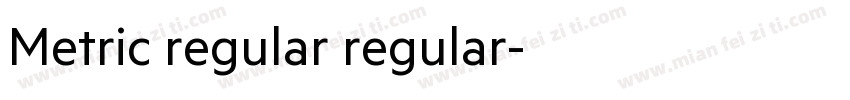 Metric regular regular字体转换